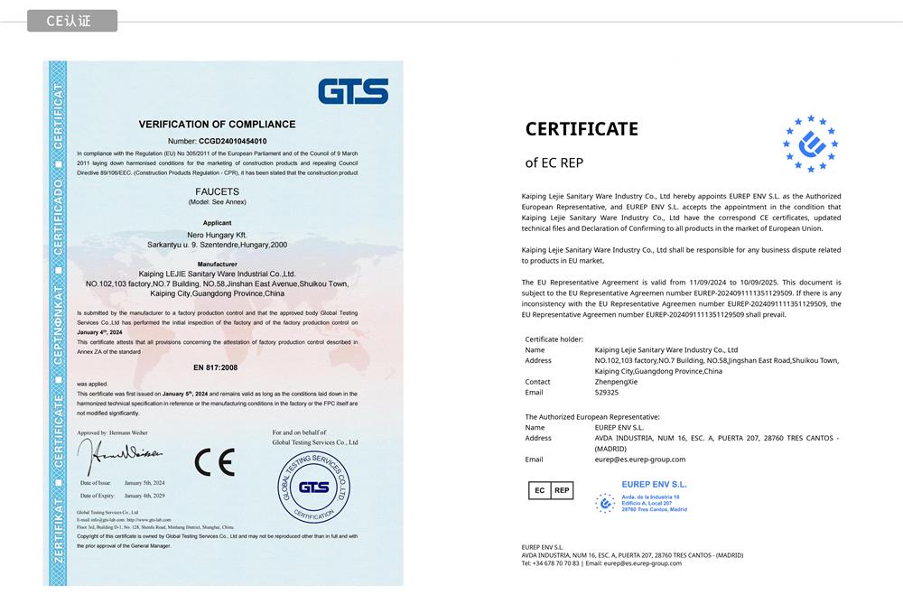 CE Verification & EU Representative document preview